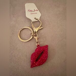 Red Lip Keychain/Bag charm NWT